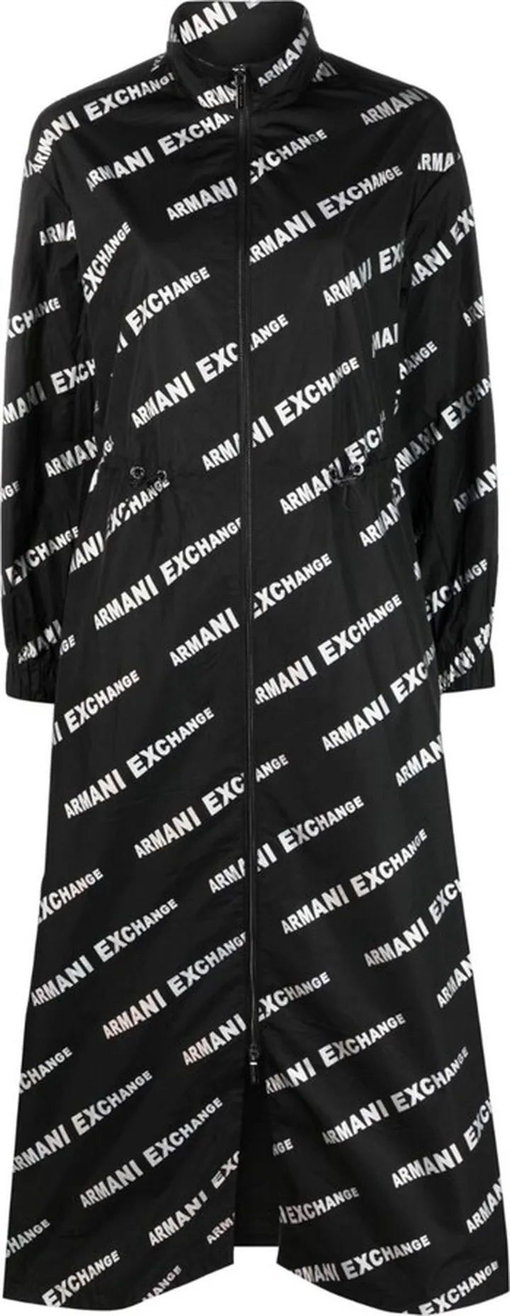 Logo-Print Drawstring-Waist Raincoat