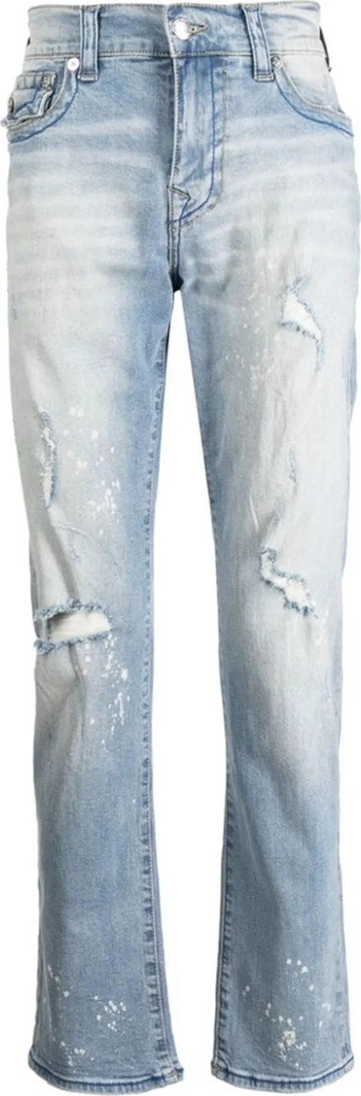 Distressed-Effect Slim-Fit Jeans