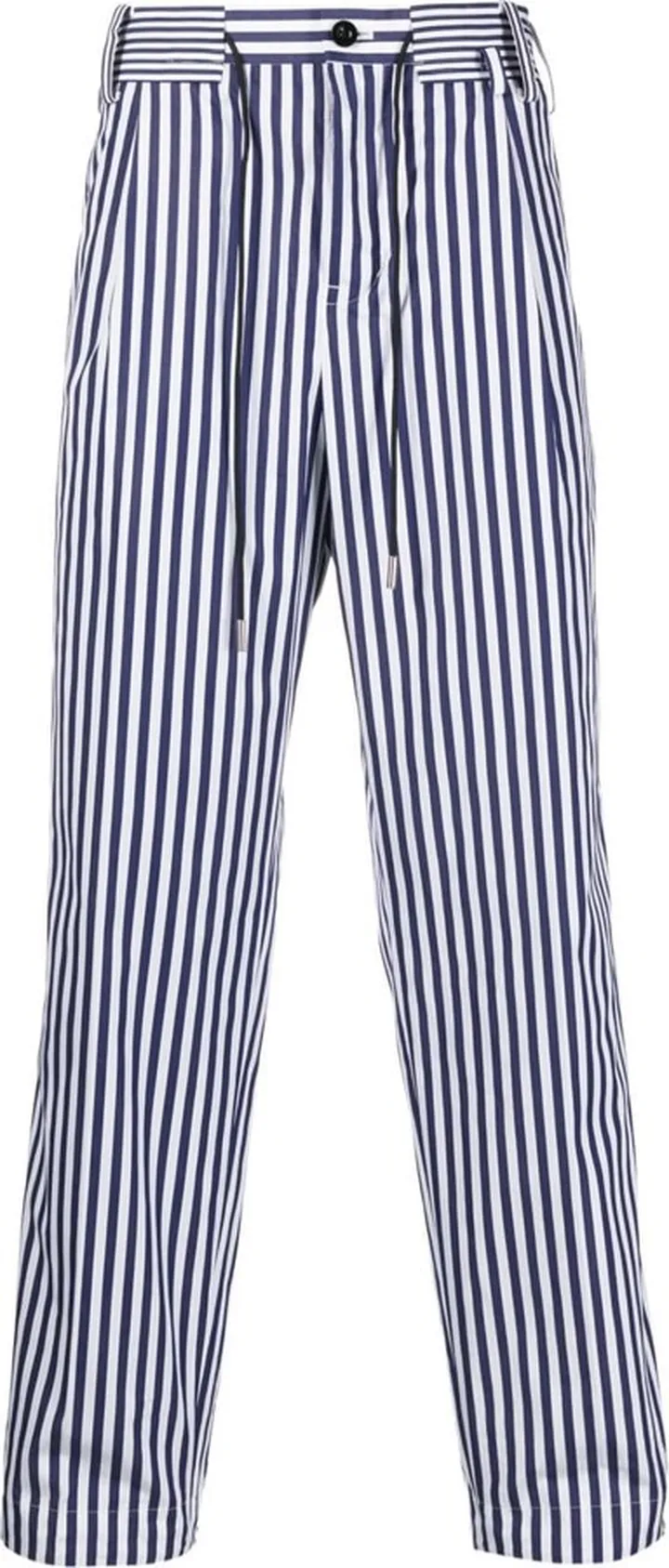 Striped Straight-Leg Trousers