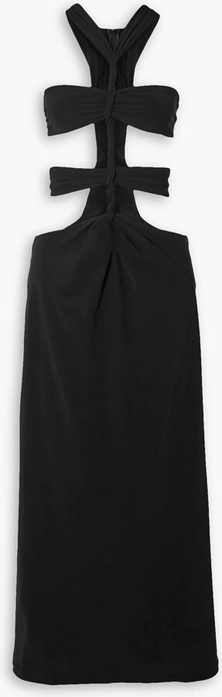 Cutout knotted stretch-jersey maxi dress