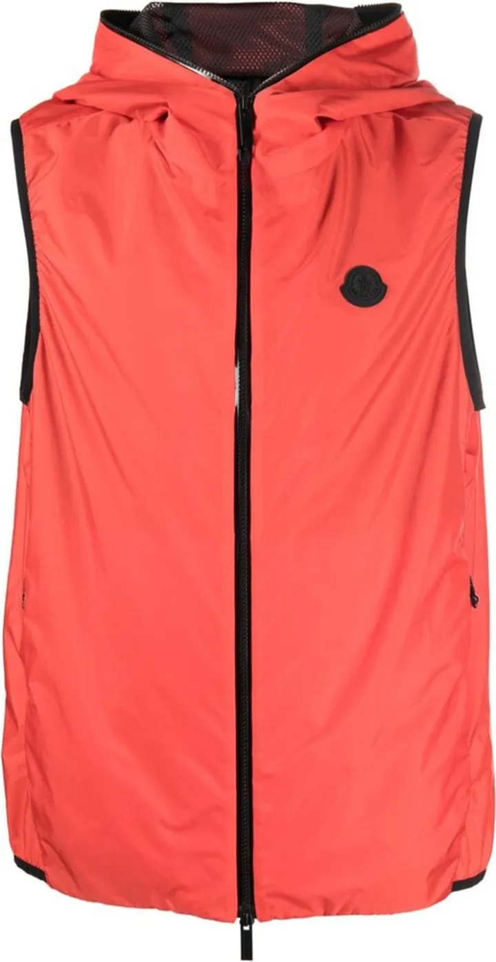 Logo-Patch Sleeveless Jacket