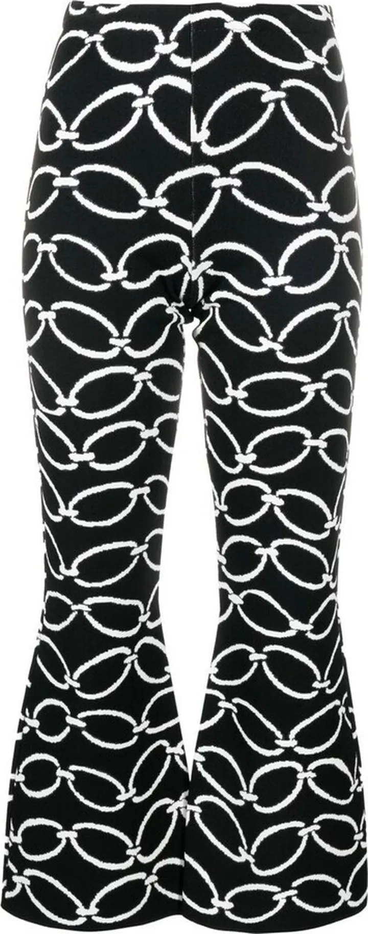 Intarsia-Knit Cropped Trousers