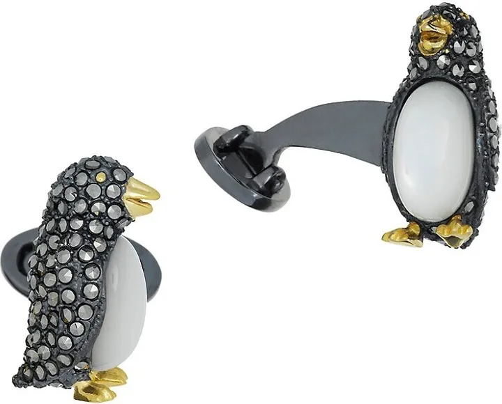 Penguin Sterling Silver Gemstone Cufflinks