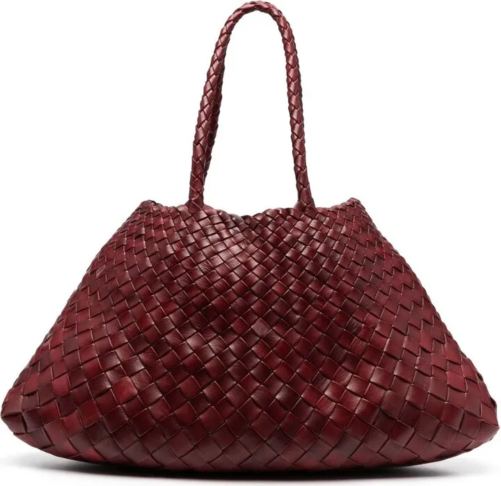 Woven Leather Tote Bag