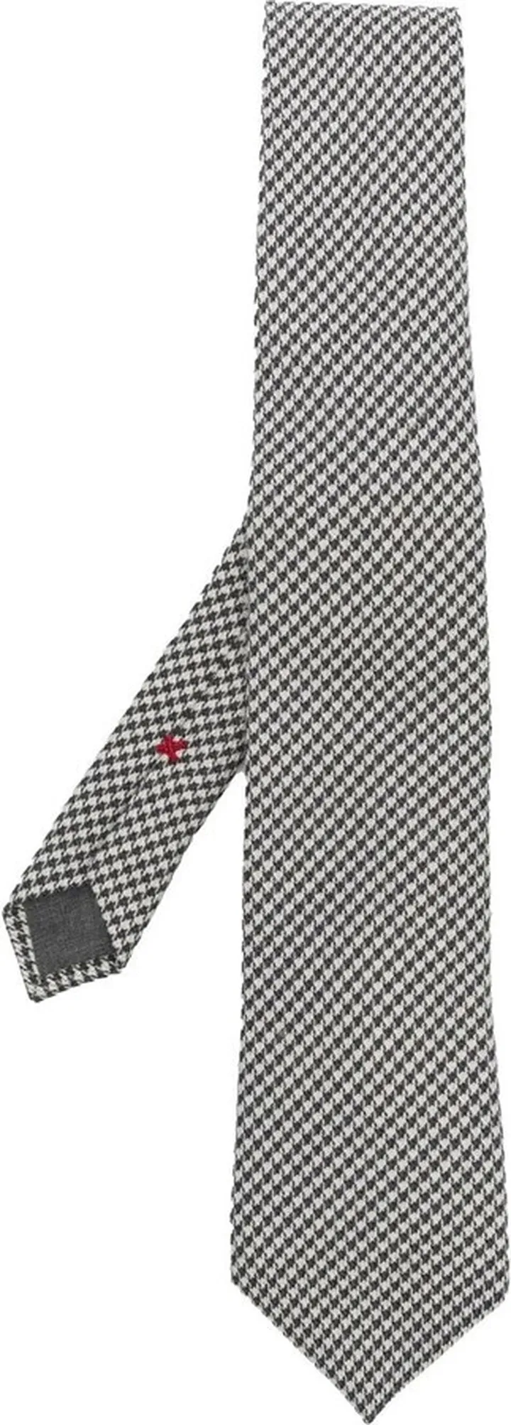 Houndstooth-Pattern Print Tie