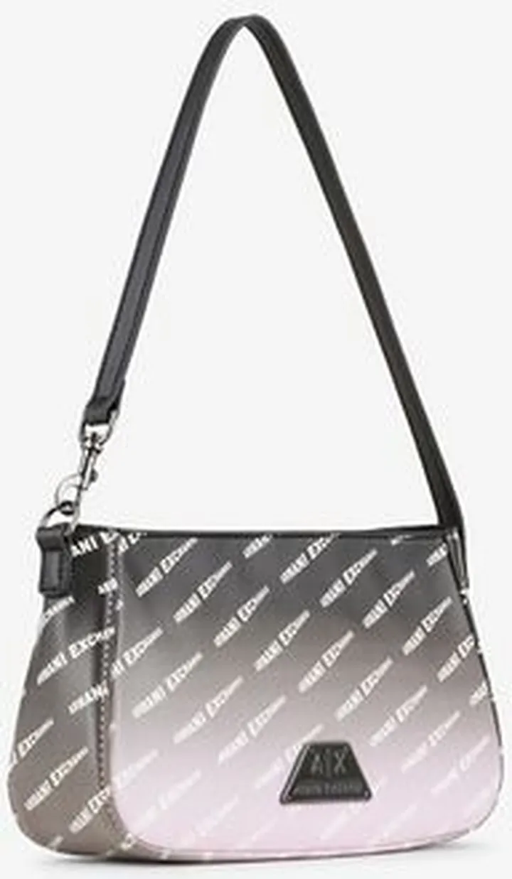 All over logo print shoulder bag