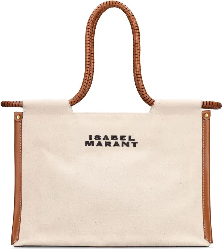 Toledo canvas & leather tote bag
