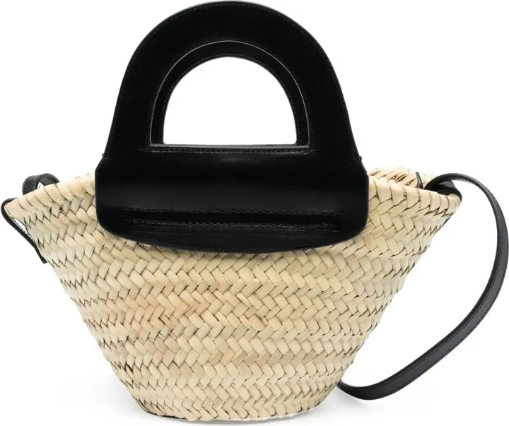 mini Cabas straw tote bag