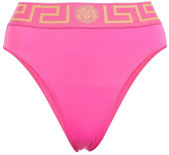 Greca mid-rise bikini bottoms