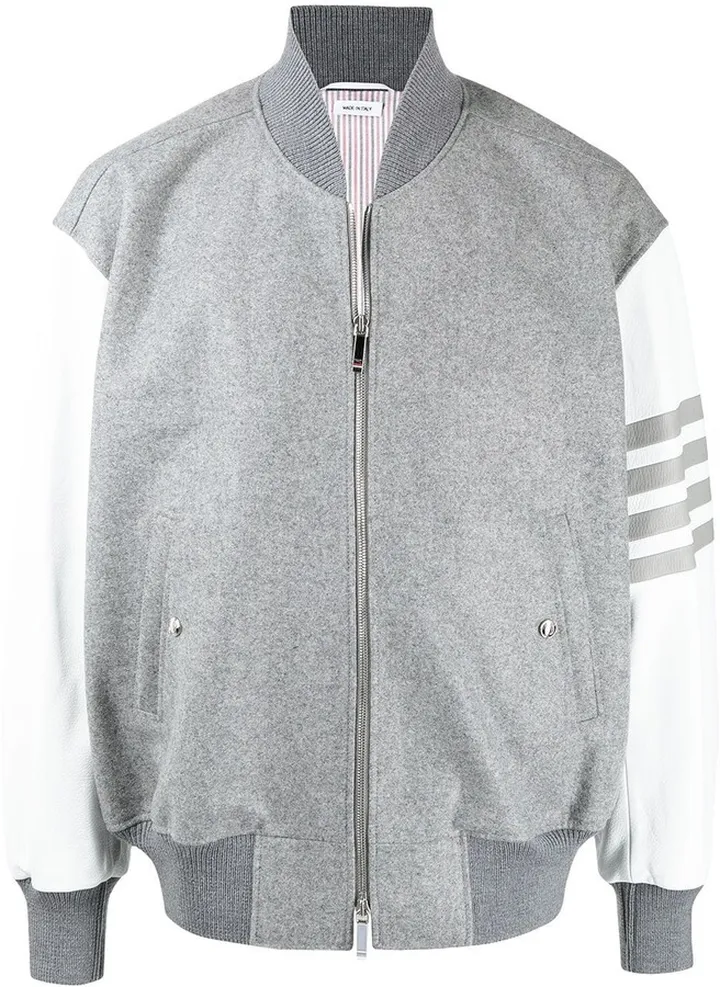 4-Bar stripe bomber jacket