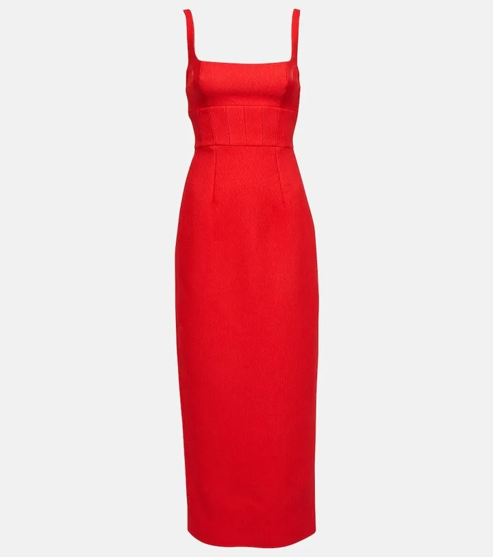 Martel cloque midi dress
