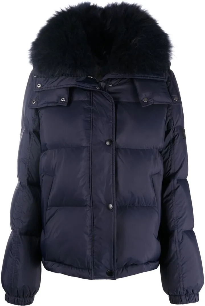 Fur-Trim Hooded Puffer Jacket