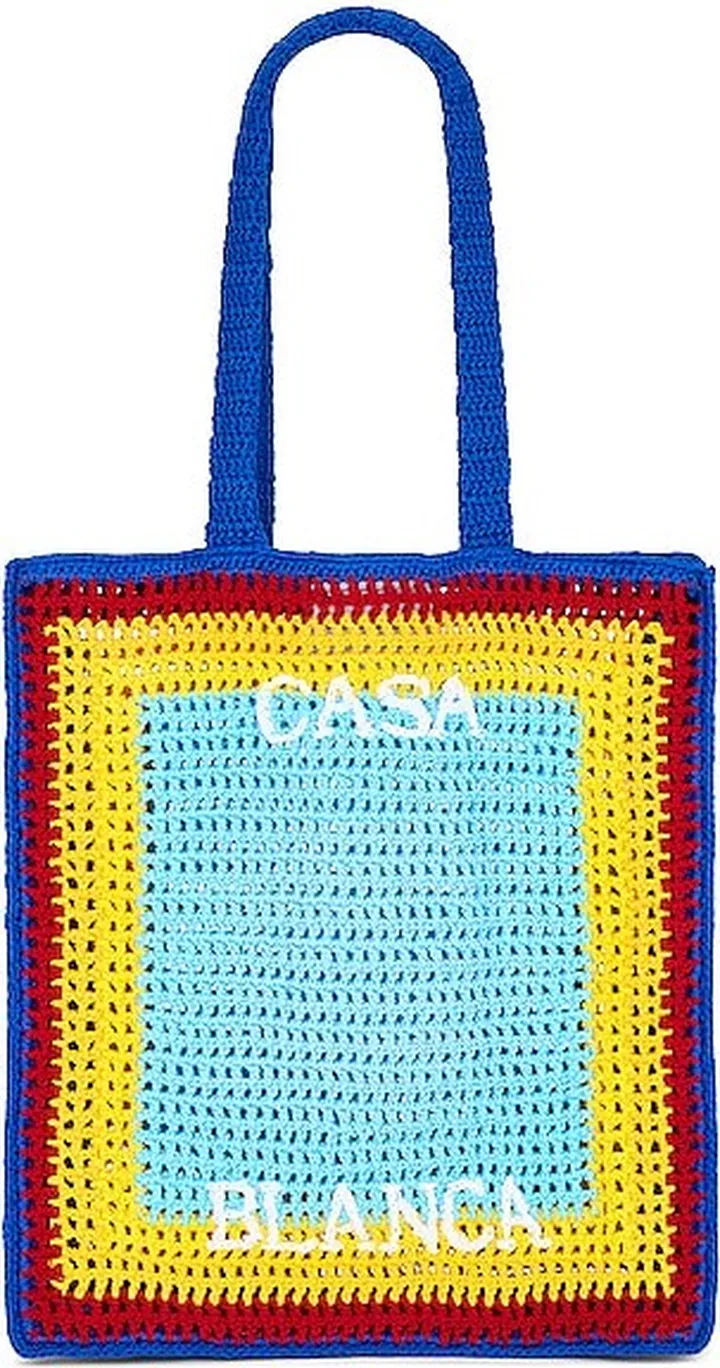 Casablanca Arch Crochet Bag in Blue