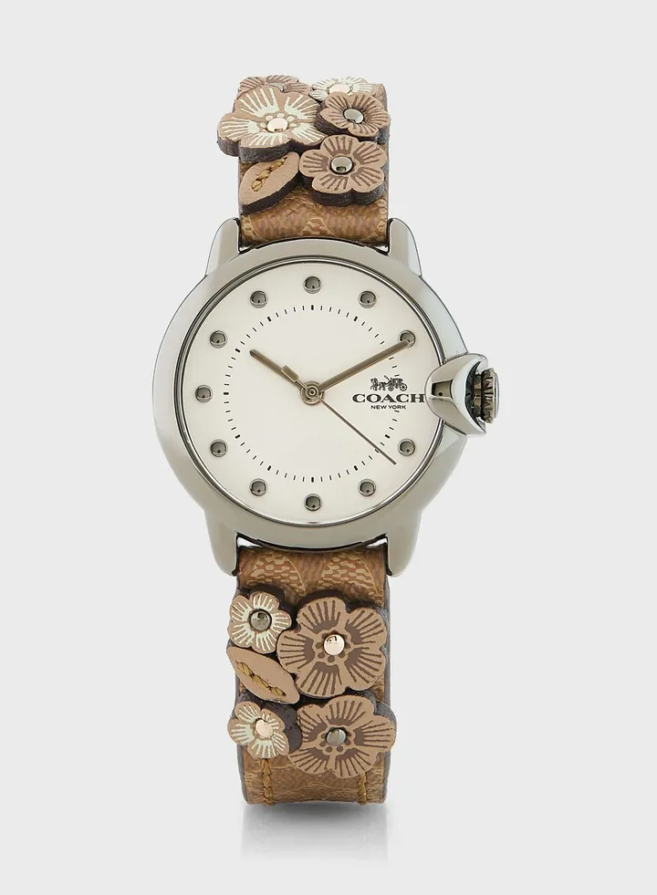 Multicolor Calfskin Analog Watch
