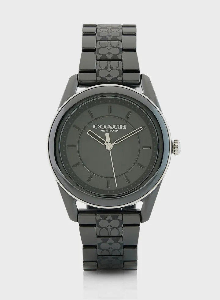 Black Ceramic Analog Watch