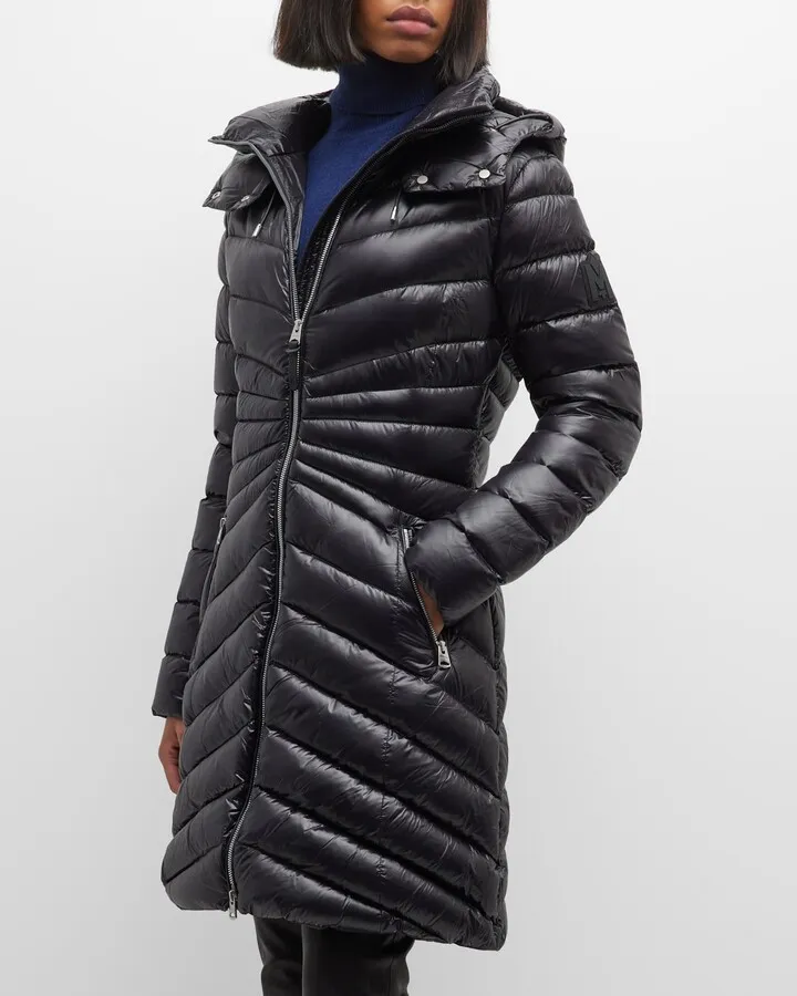 Camea Gathered Long Puffer Coat