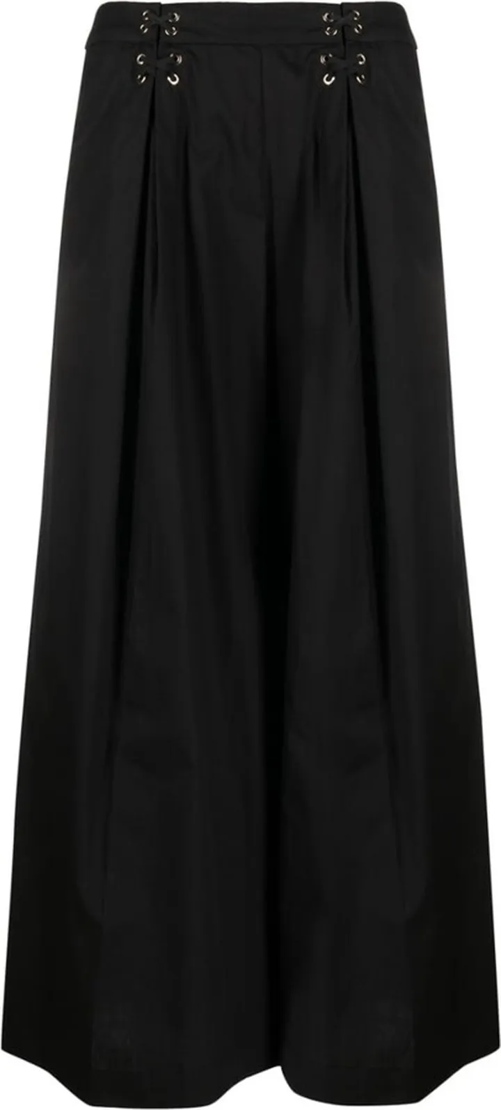 Pressed-Crease Wide-Leg Cropped Trousers