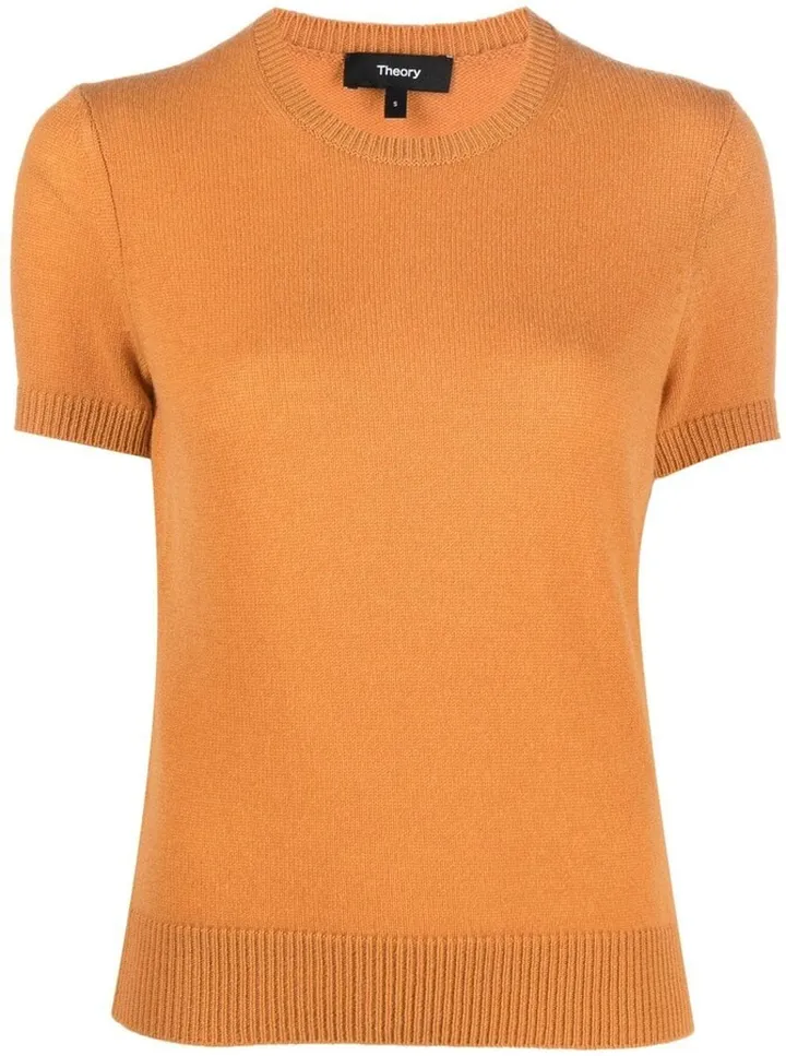 Short-Sleeved Cashmere Knitted Top