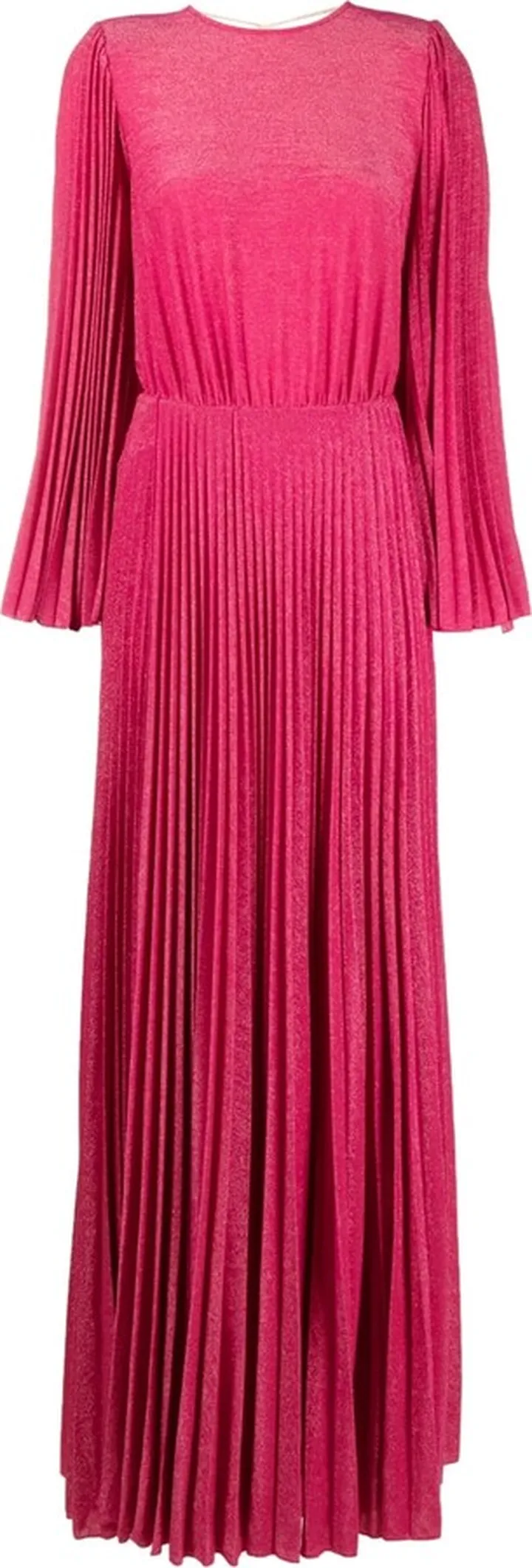 Pleated Lurex Gown