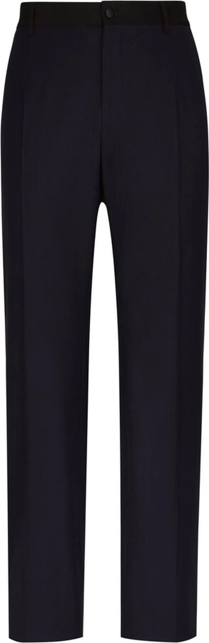 Pressed-Crease Straight Trousers
