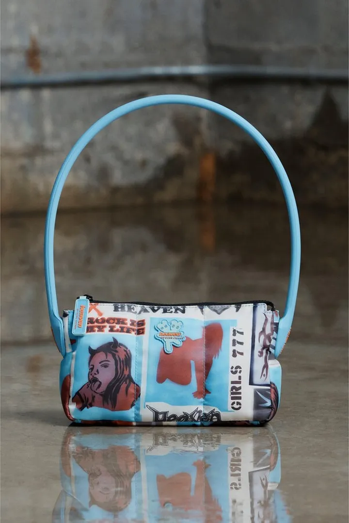 Stencil Shoulder Bag - Blue Multi
