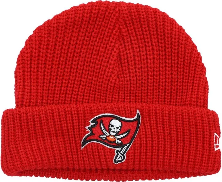 Men's New Era Red Tampa Bay Buccaneers Fisherman Skully Cuffed Knit Hat