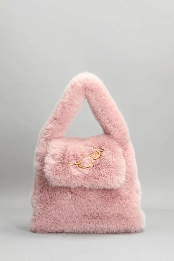 Hand Bag In Rose-pink Polyester