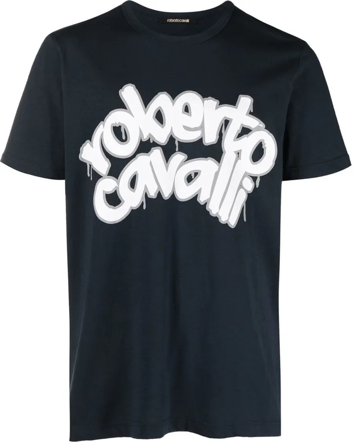 graffiti-logo print T-shirt