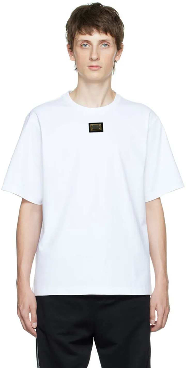 Dolce & Gabbana White Plaque T-Shirt