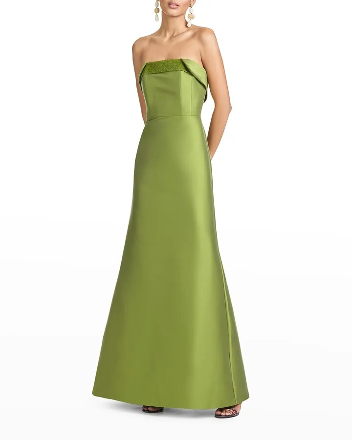 Tatiana Beaded Strapless Gown