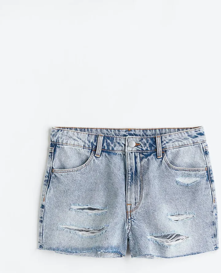 Cotton Denim Shorts