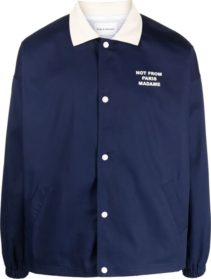 Slogan-Print Bomber Jacket