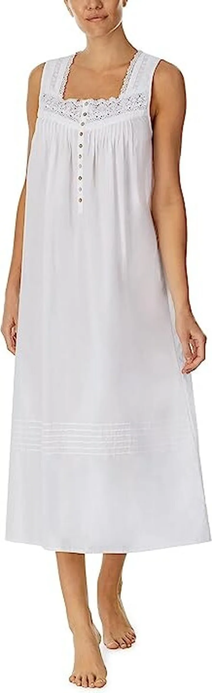 Eileen West Sleeveless Ballet Gown (White) Women's Pajama