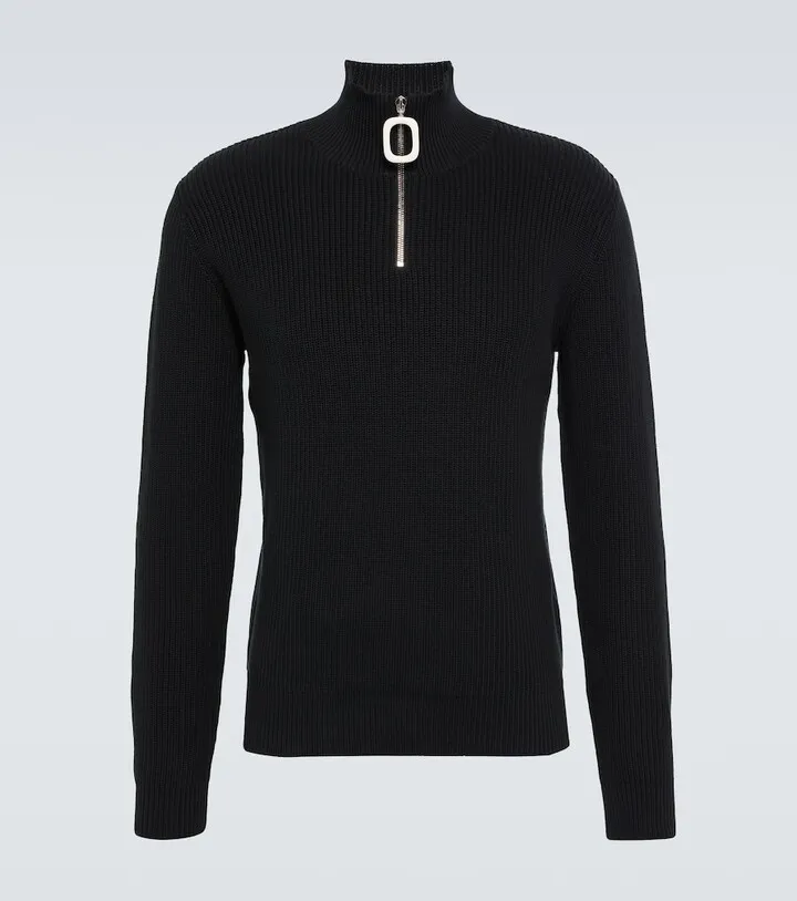Half-zip cotton sweater