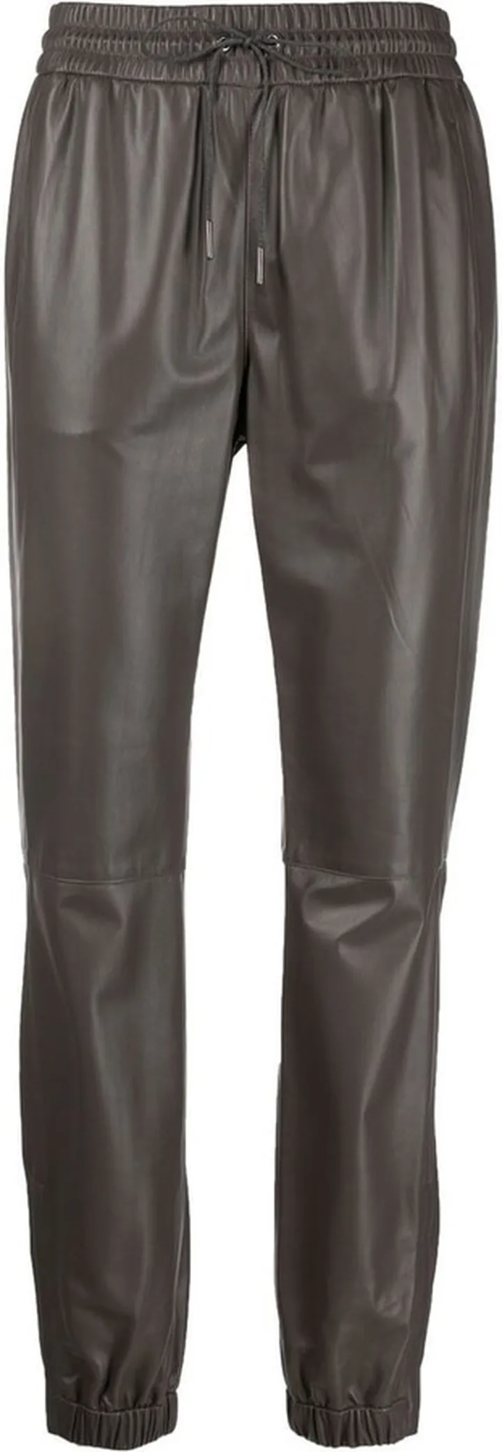 Drawstring-Waist Leather Trousers