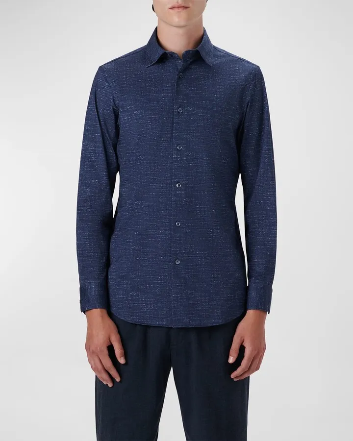 Men's James Ooohcotton Sport Shirt - Chambray Print