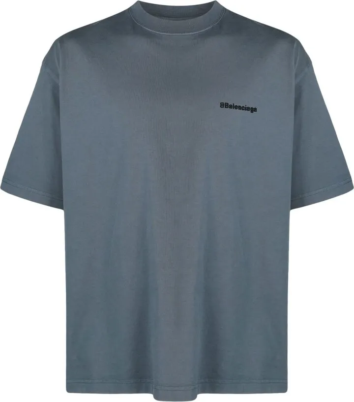 Blue Logo Print T-Shirt