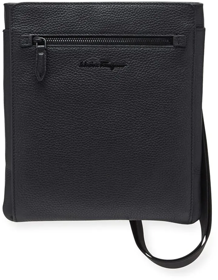 Men's Firenze Flat Leather Crossbody Bag