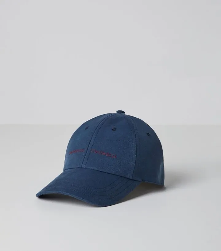 Brunello Cucinelli Cotton Embroidered Logo Cap
