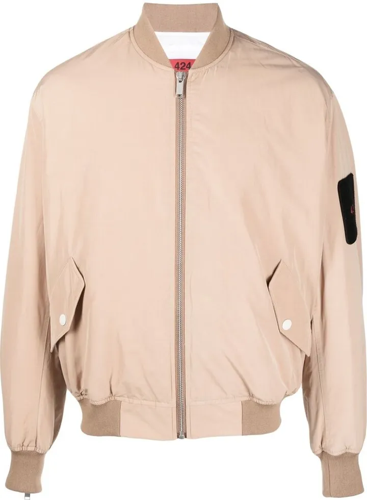 Logo-Patch Quilted Bomber Jacket