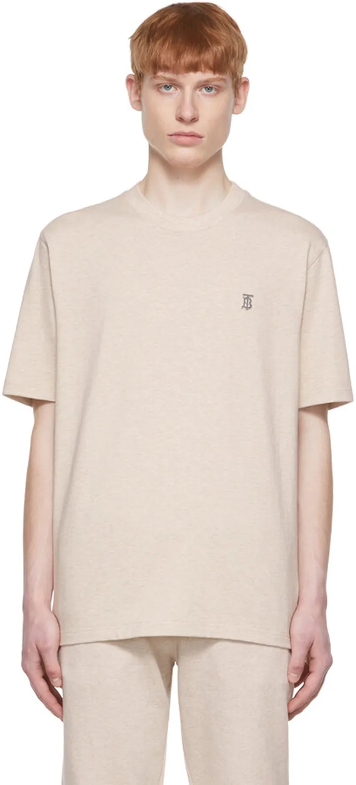 Burberry Beige Cotton T-Shirt