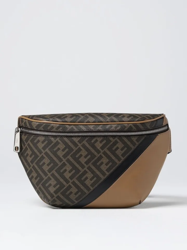 Fendi belt bag in coated fabric and leather