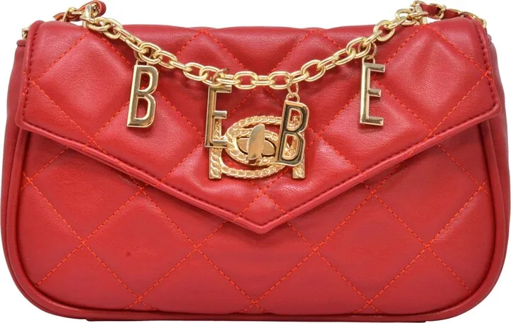 bebe Wyatt V-Flap Shoulder Bag