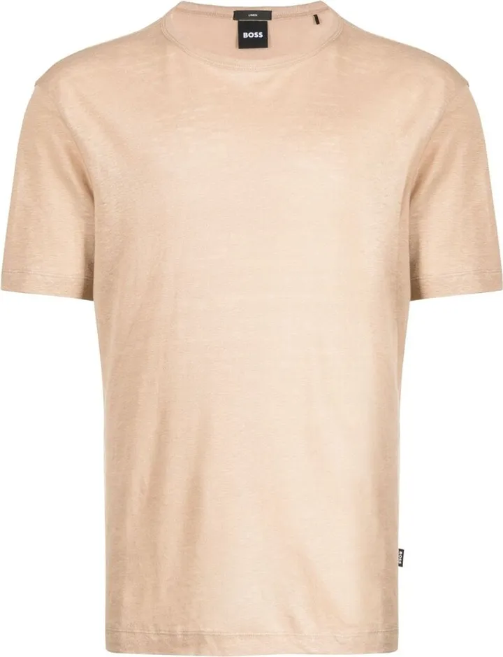 crew-neck linen T-shirt