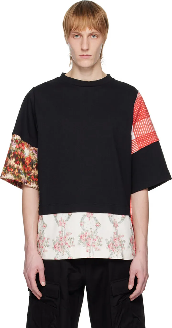 Simone Rocha Black Patch T-Shirt