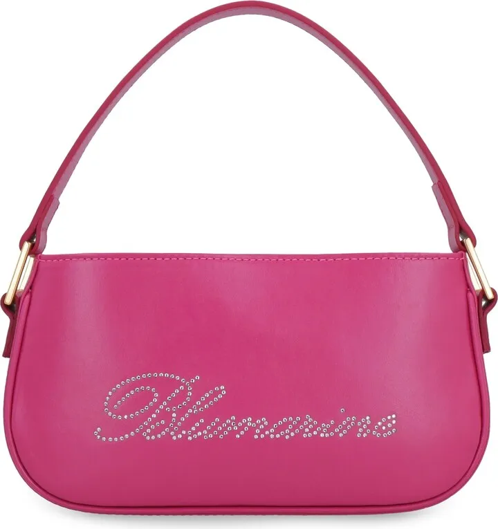 Logo Print Leather Handbag