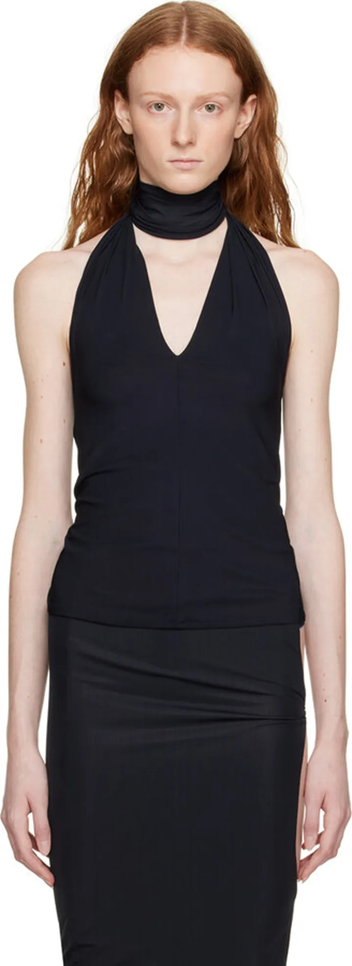 Ludovic de Saint Sernin Black Scarf Camisole