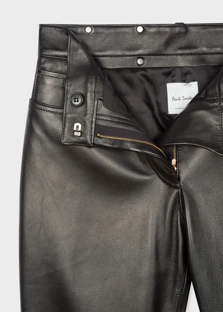 Women's Black Leather Pants