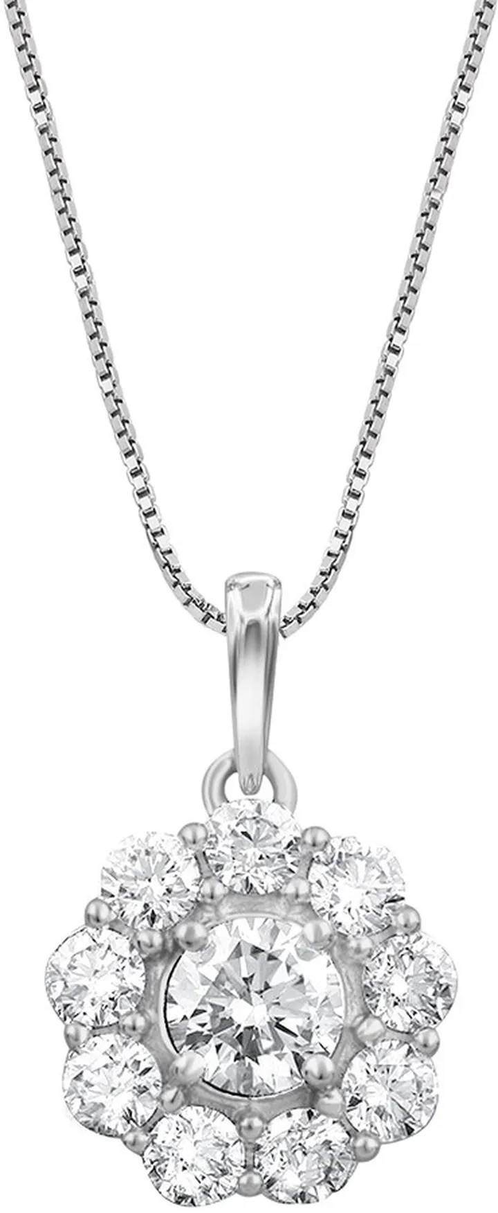 Badgley Mischka 14K White Gold Lab Grown Diamond Necklace - 1.00 ctw