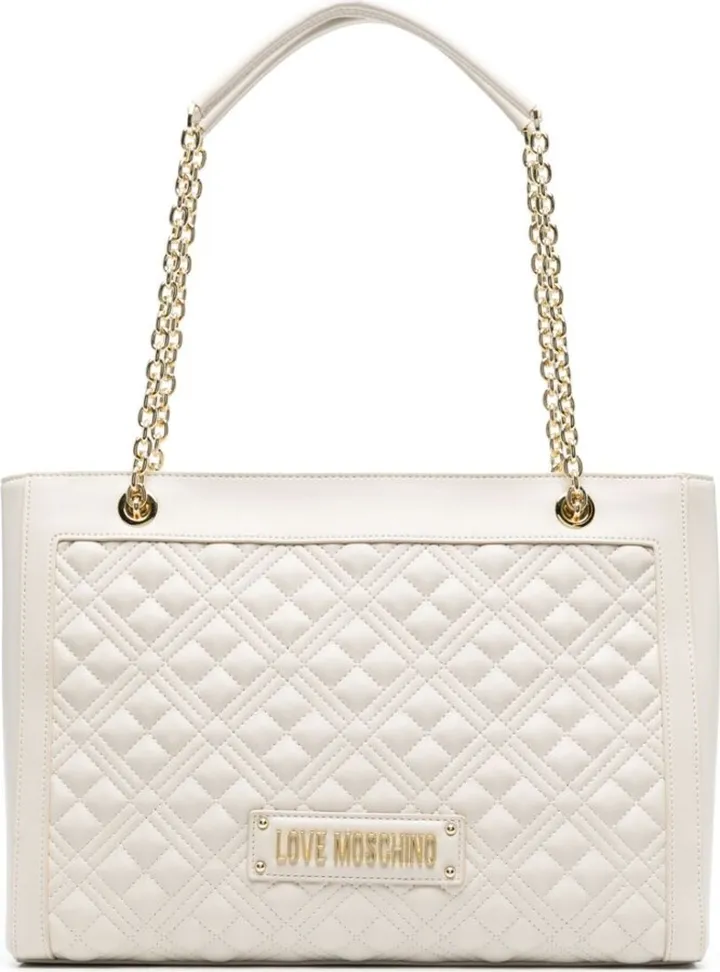 Logo-Plaque Quilted Tote
